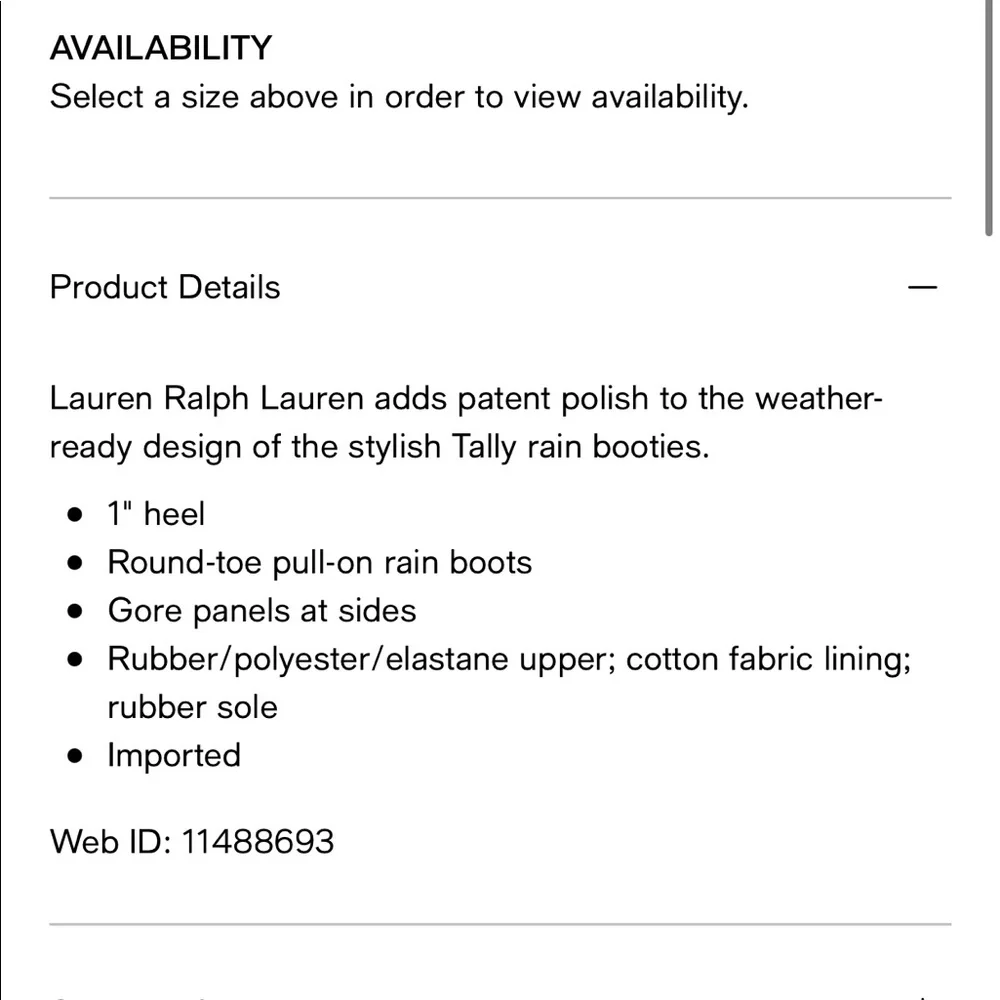 Lauren Ralph Lauren Tally Chelsea Rain Booties 6 Academic Preppy Classic Neural - Picture 12 of 13